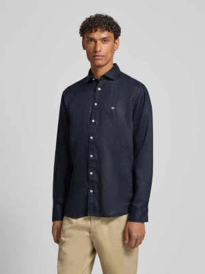 Koszula z lnu o kroju slim fit z kołnierzykiem typu cutaway FYNCH-HATTON
