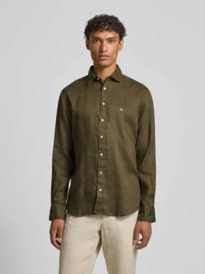 Koszula z lnu o kroju slim fit z kołnierzykiem typu cutaway FYNCH-HATTON