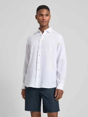 Koszula z lnu o kroju slim fit z kołnierzykiem typu cutaway FYNCH-HATTON