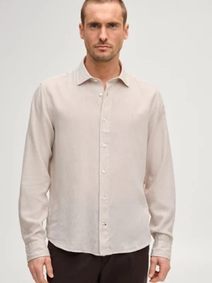 Koszula z mieszanki lnu Mike w kolorze beżowym Joop