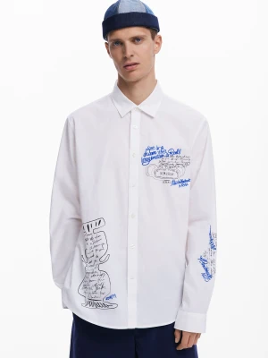 Koszula z nadrukiem kaligraficznym Desigual