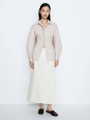 Koszula Z Ozdobnymi Szwami – Studio - Różowy - Massimo Dutti - Female