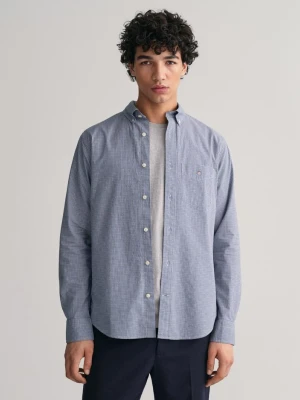 Koszula z Popeliny W Mikro Kratę Regular Fit GANT