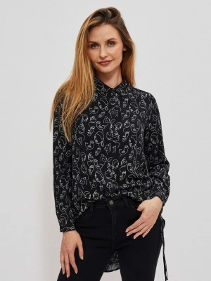 Koszula z printem czarna Moodo