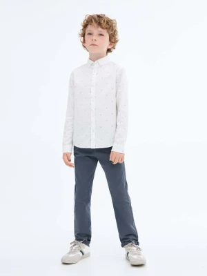 Zdjęcie produktu Koszula z tkaniny Oxford ze wzorem biały - Dzieci - - MANGO KIDS