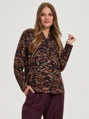 Koszula z wiskozy brązowa Moodo