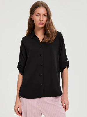 Koszula z wiskozy czarna Moodo