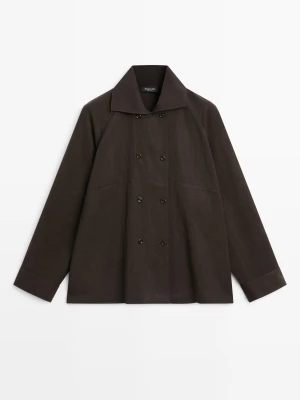 Koszula Z Dwurzędowym Zapięciem - Brązowy - Massimo Dutti - Female