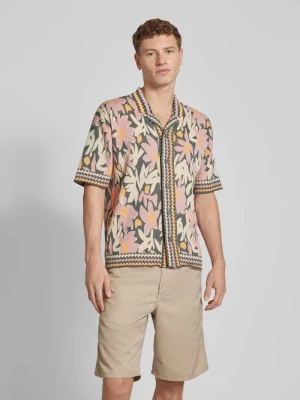 Koszula żakardowa o kroju relaxed fit z kwiatowym wzorem model ‘DUKE’ Only & Sons