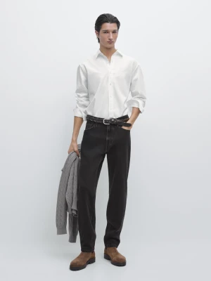 Koszula Ze 100% Bawełny - Biały - - Massimo Dutti - Mężczyzna