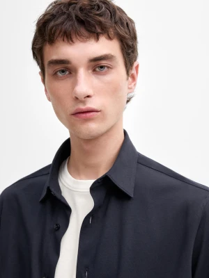 Koszula Ze 100% Bawełny - Ciemnoszary - - Massimo Dutti - Mężczyzna