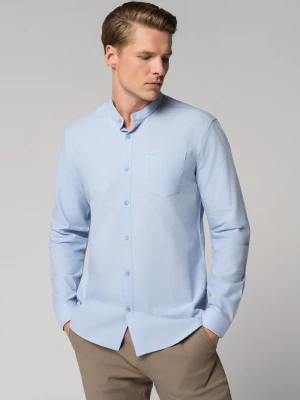 Koszula ze stójką, Slim Fit, K-LANGE Volcano Jasny niebieski