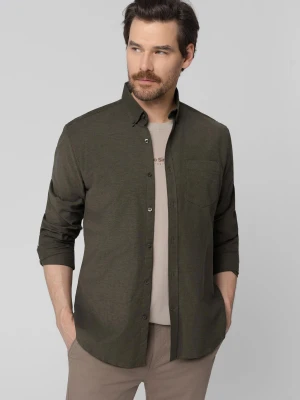 Koszula zielona, Slim Fit, K-CEBU Volcano