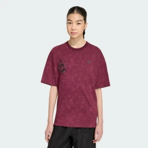 KOSZULKA ADIDAS DISNEY VILLAINS OVERSIZED WASHED GFX bordowy