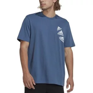Koszulka adidas Essentials BrandLove HL9381 - niebieska