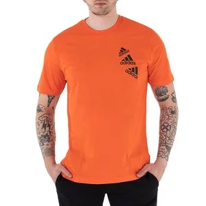 Koszulka adidas Essentials BrandLove HL9388 - pomarańczowa