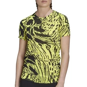 Koszulka adidas Fast Allover Print Running HC6346 - czarno-żółta