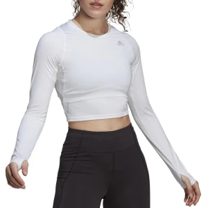 Koszulka adidas Fast Flower Crop Long Sleeve Running Tee HB9237 - biała