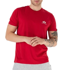 Koszulka Alpha Industries Basic T Small Logo 188505328 - czerwona