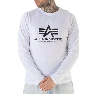 Koszulka Alpha Industries Longsleeve Basic 10051009 - biała