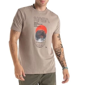 Koszulka Alpha Industries Nasa Orbit 146510679 - beżowa