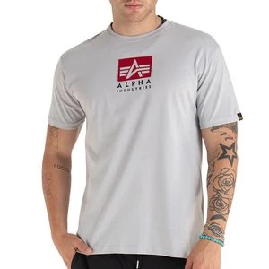 Koszulka Alpha Industries Satin Logo 148513666 - szara