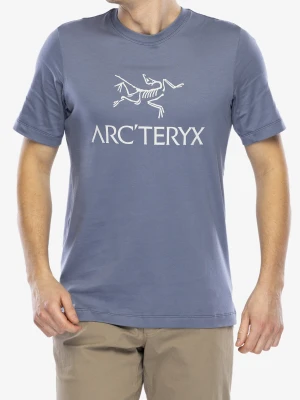 Koszulka bawełniana Arcteryx ArcWord Logo Shirt SS - stratus/arctic silk