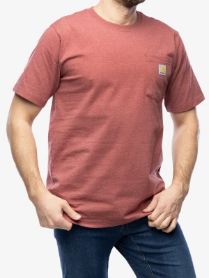 Koszulka bawełniana Carhartt K87 Pocket S/S T-Shirt - apple butter heather