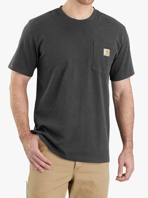 Koszulka bawełniana Carhartt K87 Pocket S/S T-Shirt - carbon heather