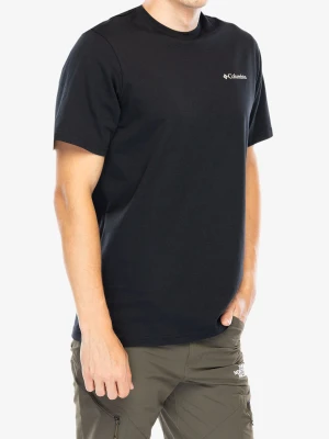 Koszulka bawełniana Columbia Explorers Canyon Back S/S Tee - black/epicamp graphic