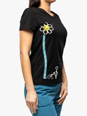 Koszulka bawełniana damska Edelrid Wo Rope T-Shirt II - flower