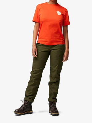 Koszulka bawełniana damska Fjallraven Walk With Nature T-shirt - flame orange