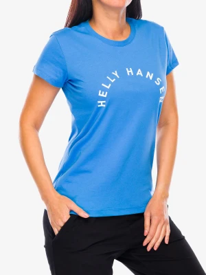 Koszulka bawełniana damska Helly Hansen F2F Organic Cotton Tee 2.0 - ultra blue