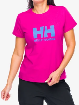 Koszulka bawełniana damska Helly Hansen HH Logo T-Shirt 2.0 - magenta 2.0