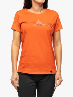 Koszulka bawełniana damska La Sportiva Peaks T-Shirt - cherry tomato