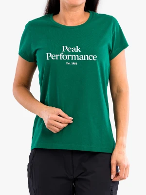 Koszulka bawełniana damska Peak Performance Original Tee - green ivy