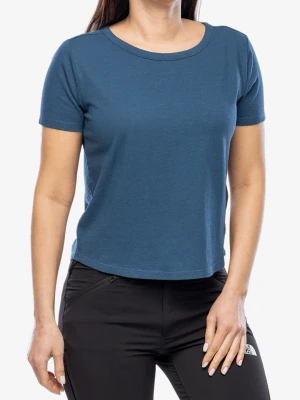 Koszulka bawełniana damska Royal Robbins Basecamp Boxy Tee - blue teal