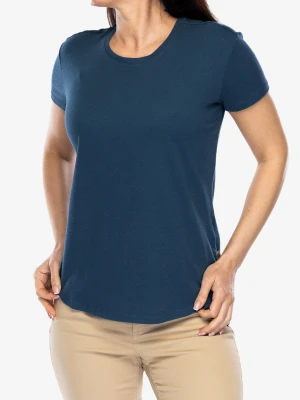 Koszulka bawełniana damska Royal Robbins Basecamp Tee - blue teal