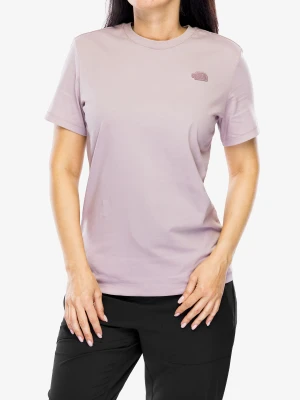 Koszulka bawełniana damska The North Face Natural Dye S/S Tee - purple chalk natural dye