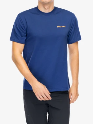 Koszulka bawełniana Marmot Crayon M Dot Tee SS - twilight blue