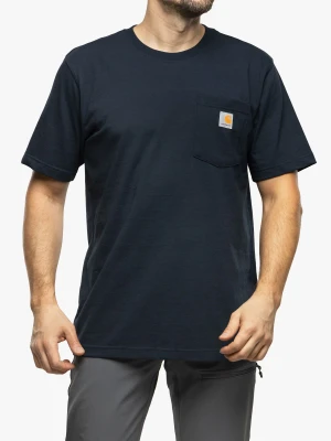 Koszulka bawełniana męska Carhartt K87 Pocket S/S T-Shirt - navy