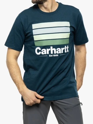 Koszulka bawełniana męska Carhartt Line Graphic S/S T-Shirt - night blue