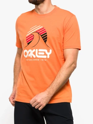 Koszulka bawełniana Oakley One Wave B1B Tee - soft orange