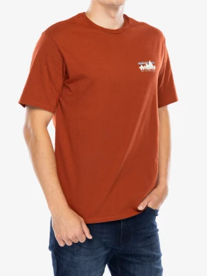 Koszulka bawełniana Patagonia 73 Skyline Organic T-Shirt - burnished red