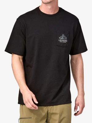 Koszulka bawełniana Patagonia Chouinard Crest Pocket Responsibili-Tee - ink black