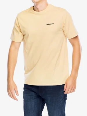 Koszulka bawełniana Patagonia P-6 Logo Responsibili-Tee - beeswax tan