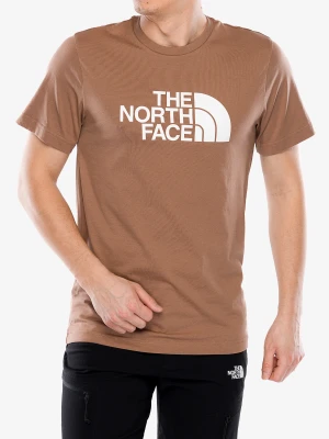 Koszulka bawełniana The North Face S/S Easy Tee - latte/tnf white