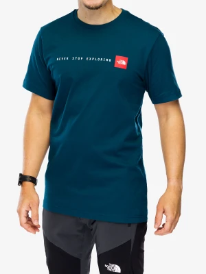 Koszulka bawełniana The North Face S/S Never Stop Exploring Tee - midnight petrol