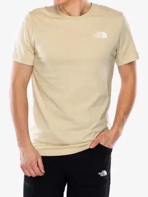 Koszulka bawełniana The North Face S/S Redbox Tee - gravel