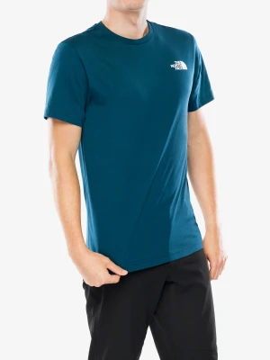 Koszulka bawełniana The North Face S/S Redbox Tee - midnight petrol/tnf red